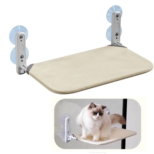 Fensterliege Katzenhängematte für Katzen Hängematte Fensterplätze Katzenbett Fenster Faltbare Katzenhängematte Fensterhängematte Katzenliege Katzenhängebett mit Starken Saugnäpfen