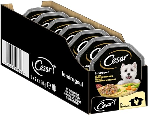  Hundefutter Empfehlung des Chefkochs Huhn Reis Gemüse 7 er Pack 7x 2 Schalenx 150 g