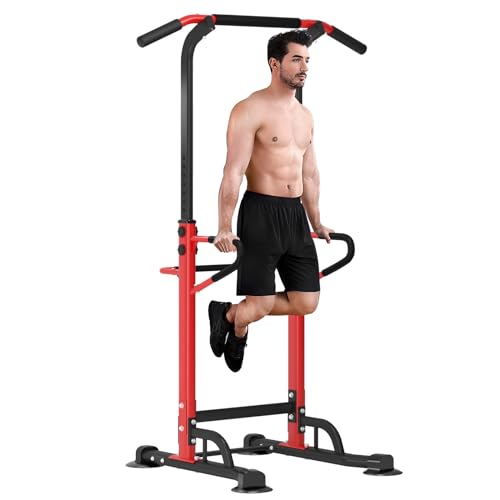 SogesPower  höhenverstellbar Krafttrainingsgeräte für das Heimfitnessstudio Schwarz Rot