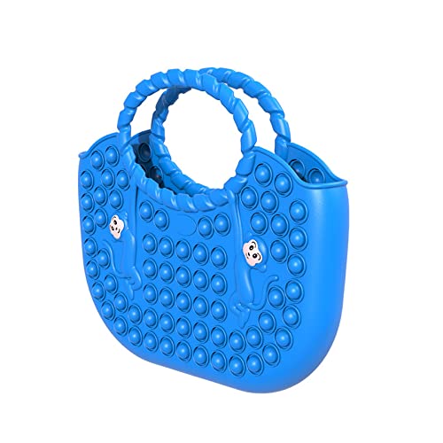 ZHYX Push Pop Pop Bubble Poppet Fidget Toys Antistress Popet Plopper Spielzeug Poppit Tasche Blue
