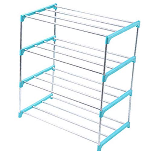  4 Ebenen stapelbar platzsparend Schuhschrank Organizer Regal für Flur Eingang Garderobe Rahmenhalter für Schuhe kurze Stiefel High Heels