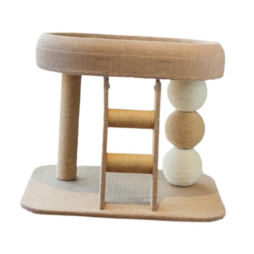 Dualoai Katzenbaum 2 Stöckiges Kletter Und Spielhaus für Kätzchen für Wohnungskatzen