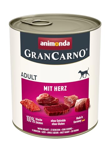 animonda GranCarno Adult Hundefutter Nass Nassfutter für Hunde erwachsen mit Herz 6 x 800 g