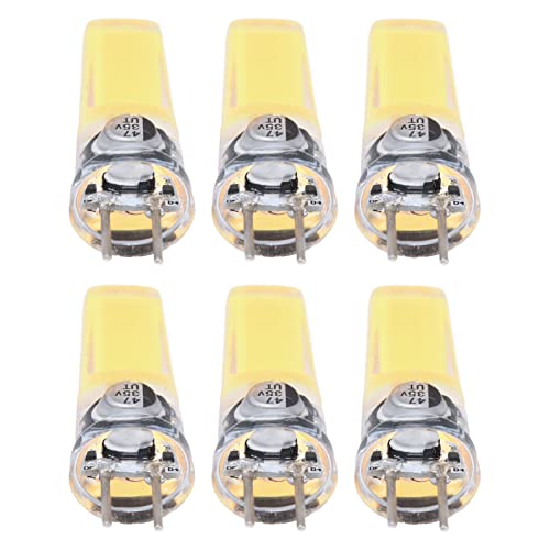 ANGGREK G6.35 LED-Birnen 6PCS GY6.35 Birne 5W COB Glühbirne 500lm Silikon-Deckenlampe für Wohnzimmer Kaltes Weiß