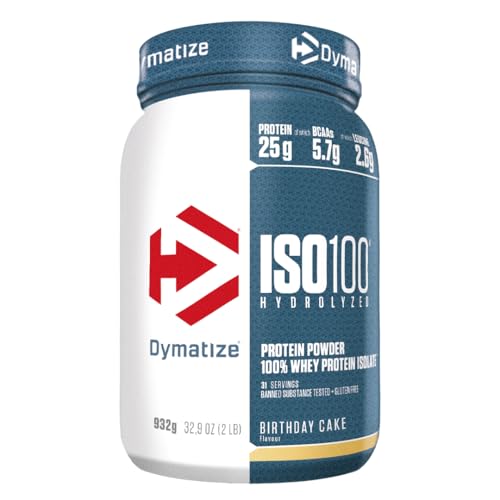 Dymatize ISO 100 Hydrolyzed Birthday Cake 932g - Whey Protein Hydrolysat Isolat Pulver