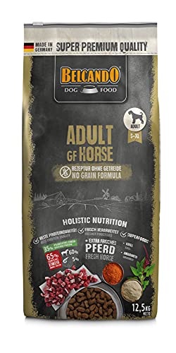 Belcando Adult GF Horse 12 5kg Hundefutter Trockenfutter ohne Getreide mit Pferd Alleinfuttermittel für ausgewachsene Hunde Aller Rassen ab 1 Jahr