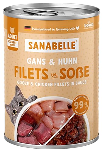 Sanabelle Nassfutter Schlemmertopf mit Gans Huhn 6 x 380 g 2.28 kg