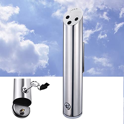FFTDCYHT Wandaschenbecher aus Edelstahl für den Außenbereich für Restaurants Büros und Hotels mit Schloss Standaschenbecher Wandaschenbecher für den Außenbereich Raucherstange