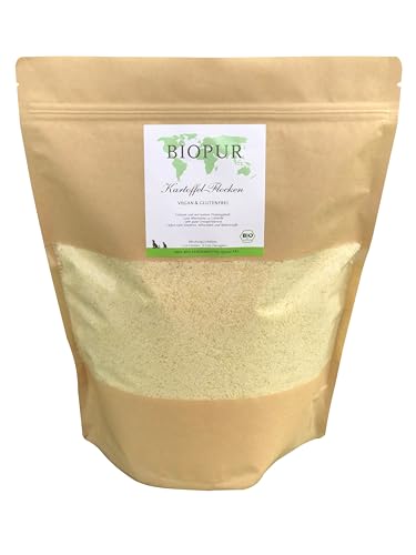 BIOPUR Bio Kartoffelflocken 1er Pack 1 x 1.3 kg Ergänzungsfutter für Hunde