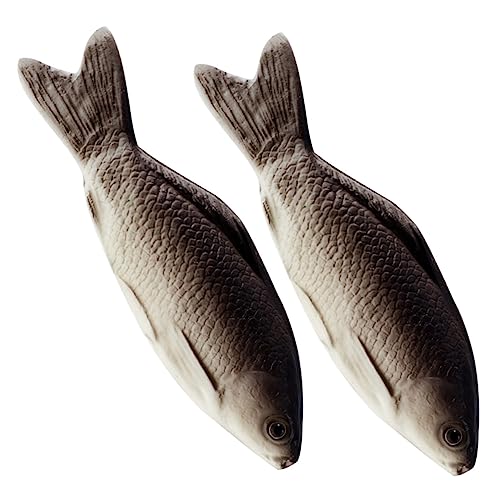 POPETPOP 2St Fischmodellkissen Streifenhörnchen Tube Top Stirnbänder Mini Einmachgläser Qualle Kleidung dekofische fischkissen Fische Stofftier Tiere Tiere Karpfen Kissen Pu