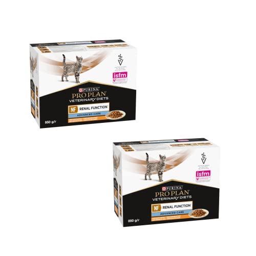 PURINA PRO PLAN Veterinary Diets NF Renal Function Advanced Care Huhn Doppelpack 2 x 10 x 85g Diätalleinfuttermittel für ausgewachsene Katzen im Frischebeutel