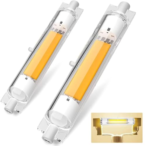 Dvnoua R7S LED 118mm Dimmbar Lampen 30W R7S LED 118mm Ersatz für 300W J118mm Halogenstab Stab Naturweiß 4000K 3000 Lumen Kein Flackern 360 Abstrahlwinkel 2er Pack