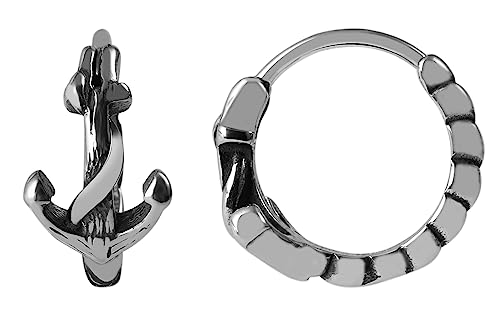 Akzent Merlino Unisex-Ohrringe Creolen Edelstahl Anker 5050565