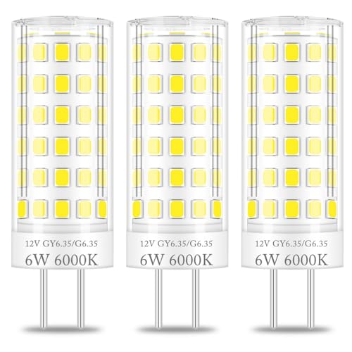 ZHENMING.35 Ersatz.35 50W 60W Kaltweiss 6000K Bi pin Sockel 6W Stromsparer Niedervoltlampe Klein Birne G6.35 Stiftsockellampe Nicht Dimmbar