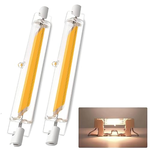 ZJZG R7S LED 118mm Dimmbar LED 118mm R7S 20W Ersatz für 200W Halogen Leuchtmittel Leuchtmittel Stab Naturweiß 4500K 2000LM Kein Flackern 360 Abstrahlwinkel 2er Pack