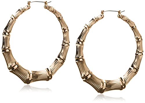 Guess Metal Hoops Damen Bambus Creolen Ohrringe Gold Einheitsgröße Metall Einheitsgröße Metall No Stone