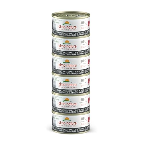 almo nature Megapack Katzenfutter nass -Thunfisch mit Calamaris - 6er Pack 6x70g