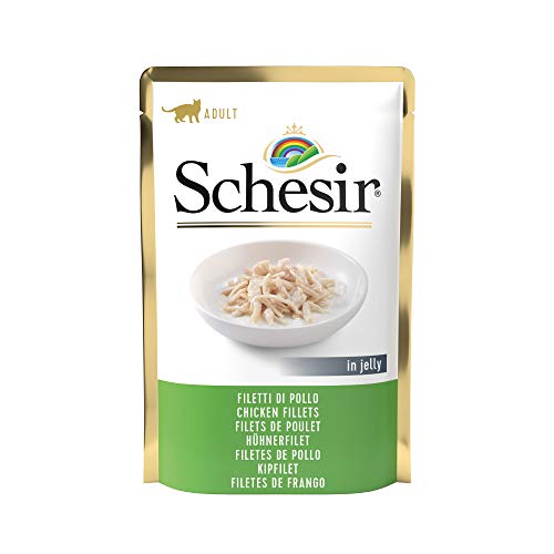 Schesir Cat Jelly Hühnerfilet Katzenfutter nass in Gelee 20 Beutel x 85 g