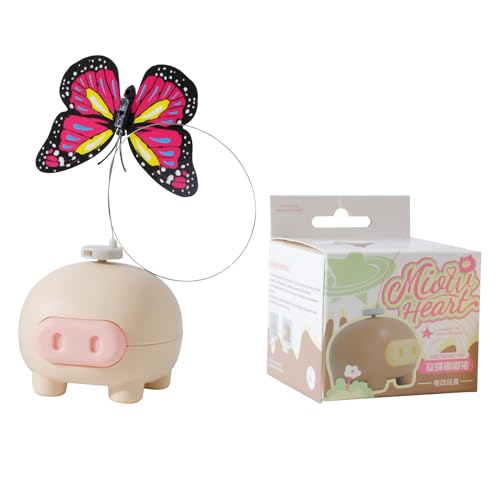 shjxi Butterfly Cat Teaser Interactive Electronic Toy Automatic Moving Wand Battery Powered Fun Pet Supplies Excellent for Indoor Play Exercise and Mental Stimulation Cats