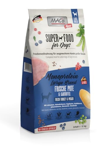 Mac s Dog Trockenfutter für Hunde Monoprothese große Rasse frischer Truthahn 12 kg