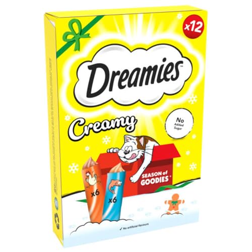 Dreamies Cremige Katzenleckerlis mit Huhn und Lachs 7 x 12 x 10 g
