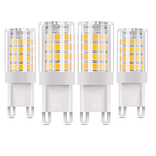 Vicloon G9 LED Lampen 4er Pack G9 LED Birne 5W ersetzt 50W Halogenlampen Warmweiß 3000K Nicht Dimmbar 360 Abstrahlwinkel Leuchtmittel Birne Lampe 85-265V AC