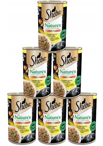 Sheba Katzenfutter Nassfutter Nature s Collection in Sauce mit Huhn und Fischöl garniert mit Süsskartoffel und grünen Bohnen Feine Vielfalt 6 Dosen 6 x 400g