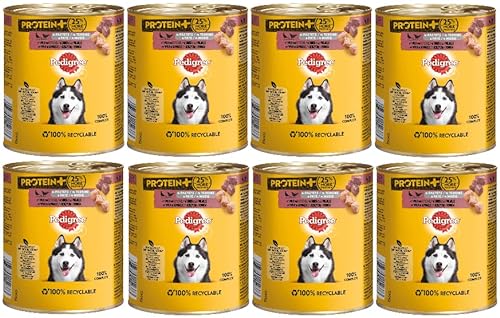 PEDIGREE in Pastete Hundefutter Nassfutter - Verschiedene Geschmacksrichtungen 8x800g Wild und GeflÃ¼gel