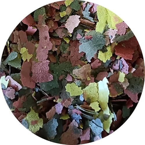 Premium Zierfischflocken 6 Sorten Flockenfutter mit Diskus Energy Rot Grün Tropica und Color Flocken 140g Tropica
