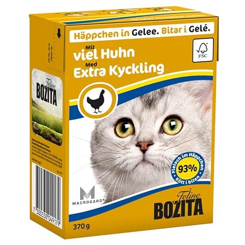 Bozita Cat Tetra Recard Häppchen in Gelee mit viel Huhn 370g