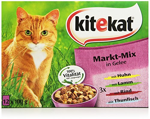 Kitekat Katzenfutter Markt-Mix in Gelee 1er pack 1 x 12 x 100 g