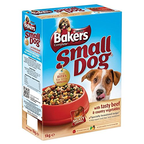 Bakers Complete Small Dog mit leckeren Beef Vegetable Medley 1 kg - Packung mit 2