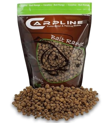 Carpline24 Tigernüsse Mix - 5 Kg - 8 bis 18 mm Tigernuss Angelköder für Karpfen zum Anfüttern Angeln Grundfutter Carp Baits Fischfutter Karpfenköder geringer Beifang