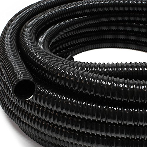 Flexibler Förderschlauch 25 m Spiralschlauch 25 mm 1 schwarz mit Verstärkungsspirale