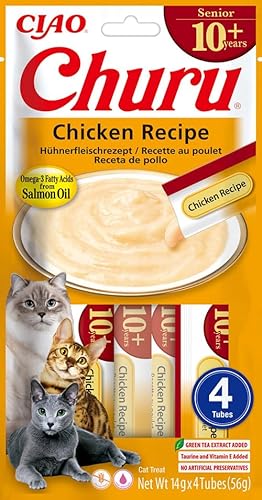 INABA Churu Puree Katzenleckerlis Creamy Snacks Hochwertige Proteine mit Huhn 56 g 1er Pack Katzensnacks in Premium Qualität