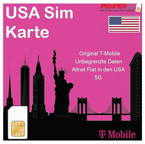 T Mobile Prepaid Karte Internetdaten 5 GB Free Roaming für Kanada Mexiko vom Power Shop