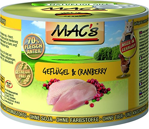 Macs Cat Geflügel Cranberry 6 x 200g Dose