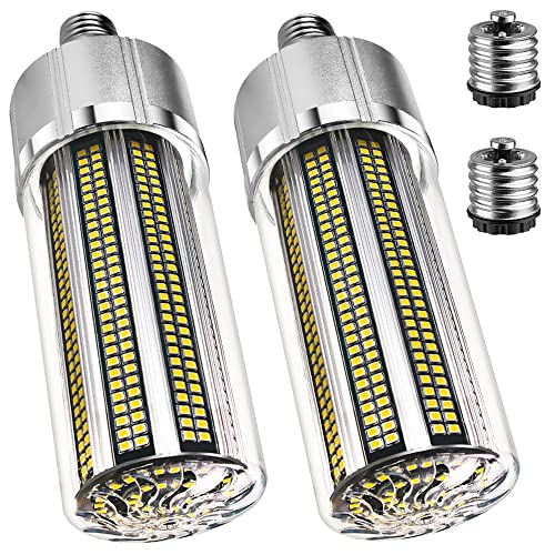 PAZWAHF LED-Mais-Glühbirne 120 W 14400 lm E26 E27-Sockel mit E39 E40-Mogul-Sockel-Adapter großflächige LED-Glühbirnen für Innen- und Außengaragen