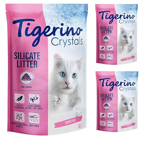    15L bunt Multipack Sensitive parfümfrei für geruchssensible Katzen staubfrei stark absorbierfähig und ergiebig Ohne Duftstoffe 3x5L Pink 3x5L