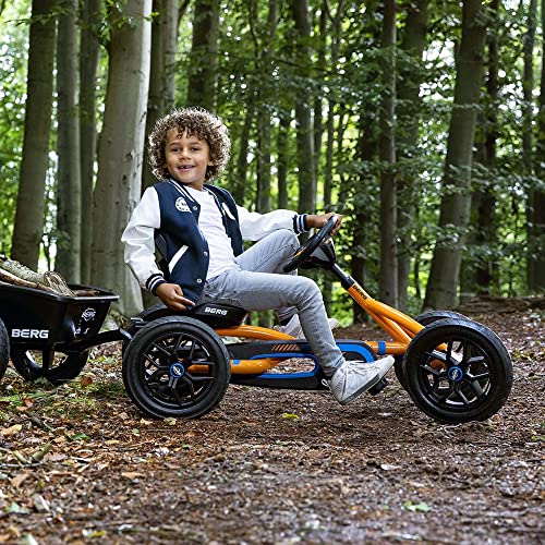 BERG Pedal Gokart Buddy B Orange Kinderfahrzeug Tretfahrzeug hohem Sicherheitstandard Luftreifen und Freilauf Kinderspielzeug geeignet für Kinder im Alter von 3 8 Jahren