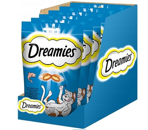 Dreamies Katzensnacks Katzenleckerlis Catnip mit Lachs 18 x 60g