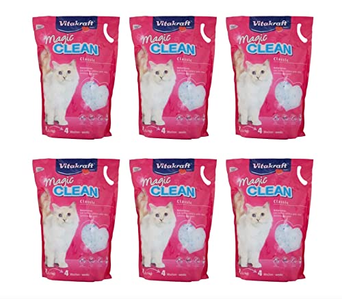 Vitakraft Magic Clean Katzenstreu Silikon 5 Liter 6 Stück