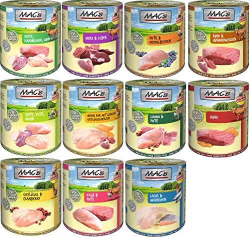 MACs Mac s Katze Sparpaket 48 x 400g Sorten frei wählbar Nassfutter gratis Katzenspielzeug