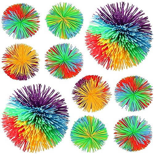 Fyihoxi AFFE Stringy Balls 10 Stück Sensory Fidget Stringy Balls Bunte Silikon Stringy Bälle Für Kinder und Erwachsene