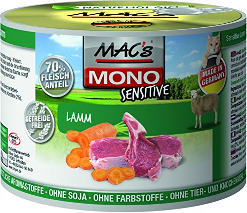 MACs Mono Sensitive Lamm 6 x 200 g