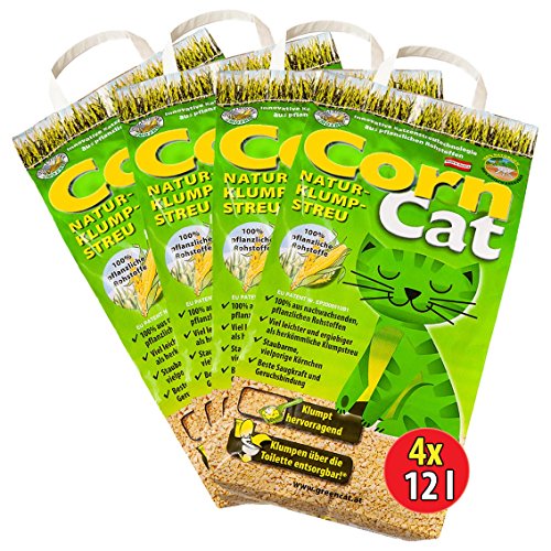 corncat 4x12 l Katzenstreu klumpend Ökostreu