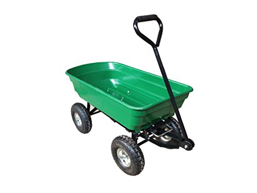 MaxxGarden Kippwagen - Gartenwagen mit Kippfunktion - zum Outdoor Transport mit Lenkachse - bis 300kg - 93 x 50 x 50cm