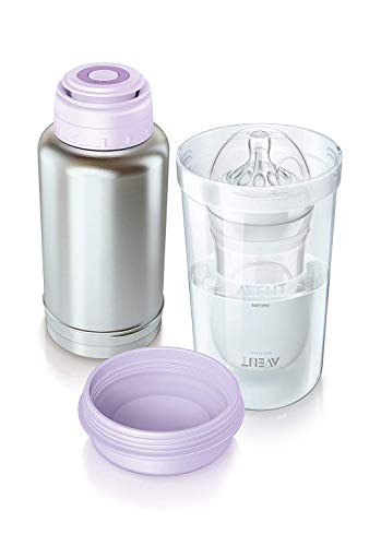 Philips Avent SCF256/00 Thermo-Flaschenwärmer, für unterwegs, edelstahl/neutral