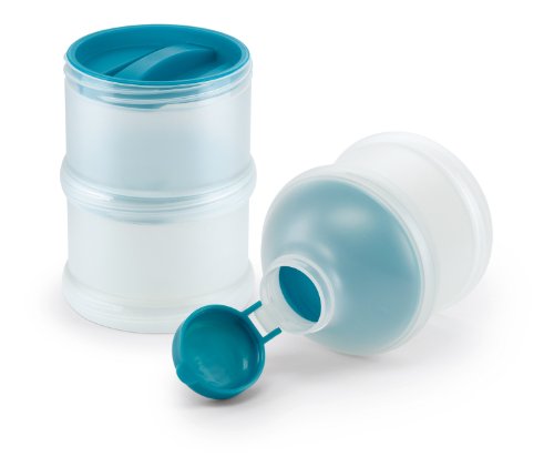 NUK 10256342 Milchpulver-Portionierer, BPA-frei, 3 Stück, (petrol Farbe)