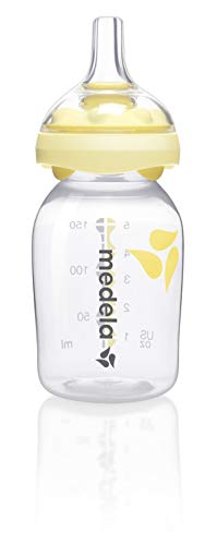 Medela Calma Sauger mit Babyflasche 150ml, für Neugeborene 0-6 Monate, 0m+, aus Silikon, speziell entwickelt, um das Stillen zu unterstützen